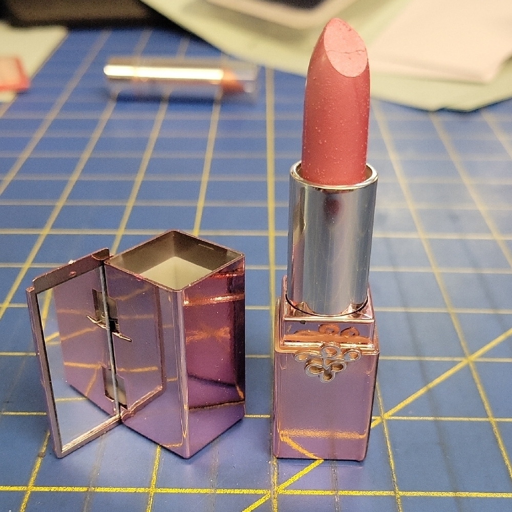 Starry Brand Pink Lipstick Built in Mirror on Tube Cap New
